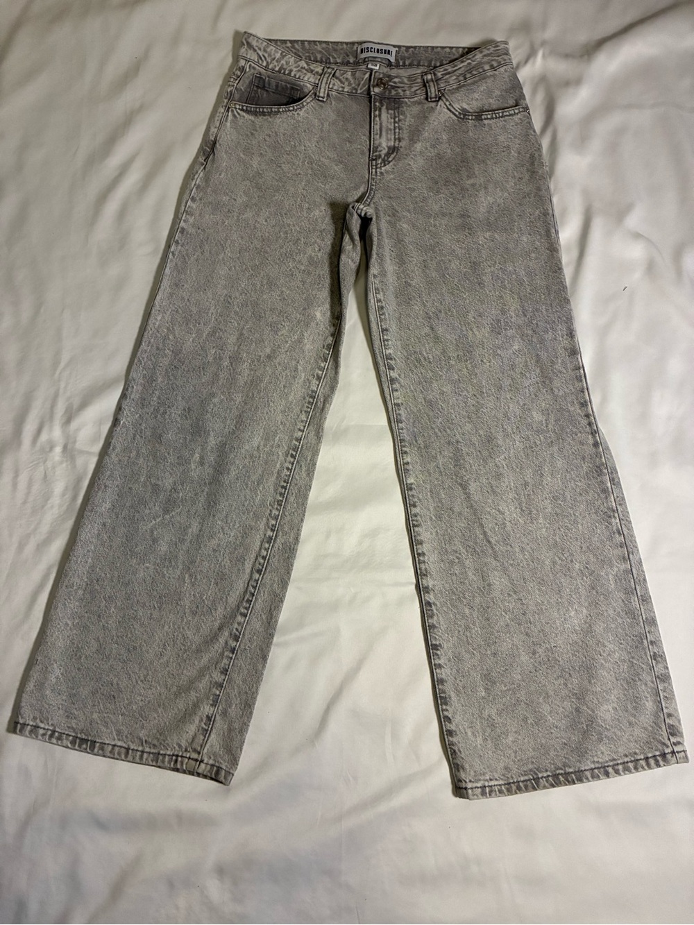 Women's Gray Acid-Wash Bootcut Jeans